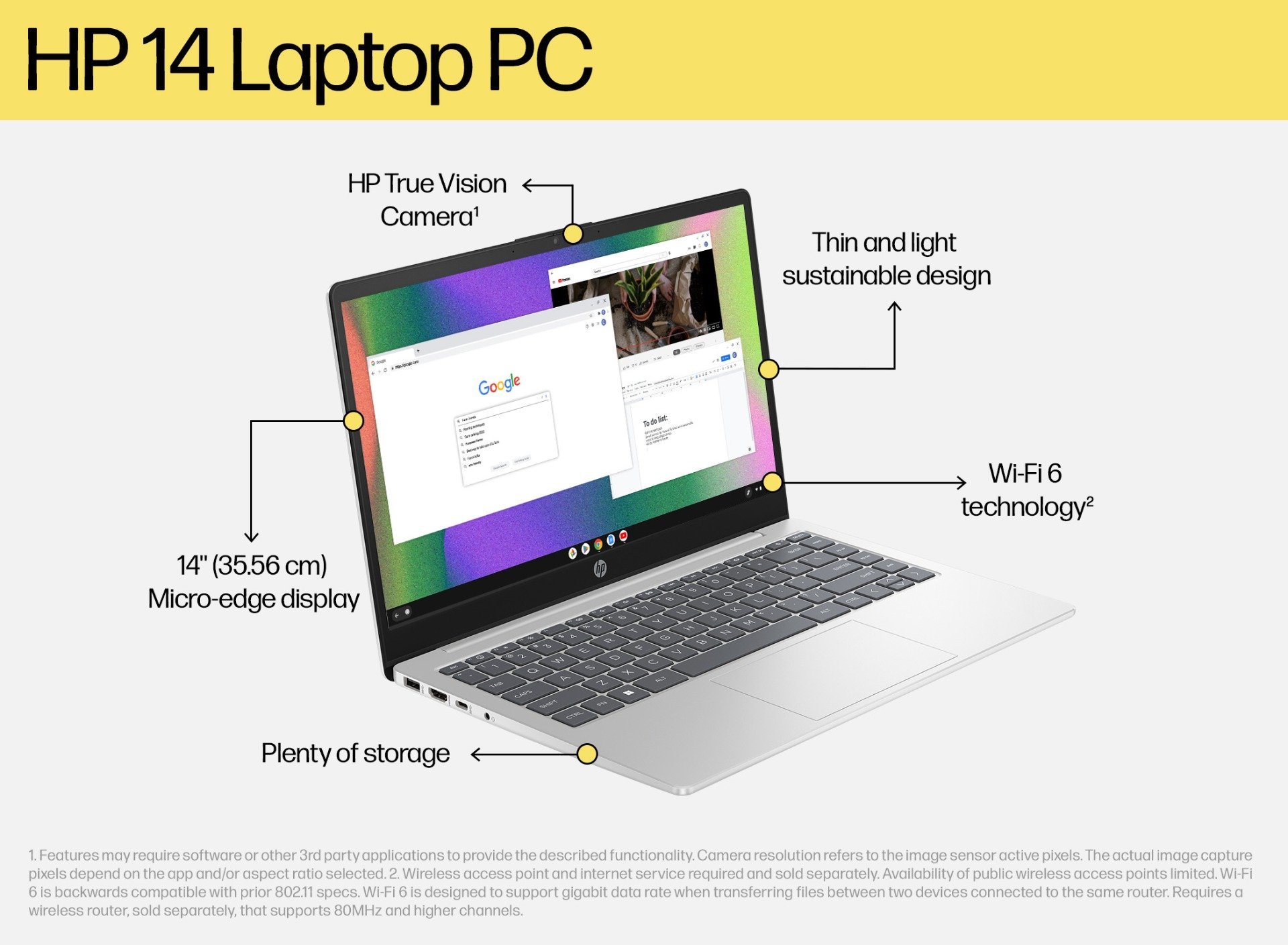 Galeri HP 14 inch Laptop 14-ep0324TU, Silver