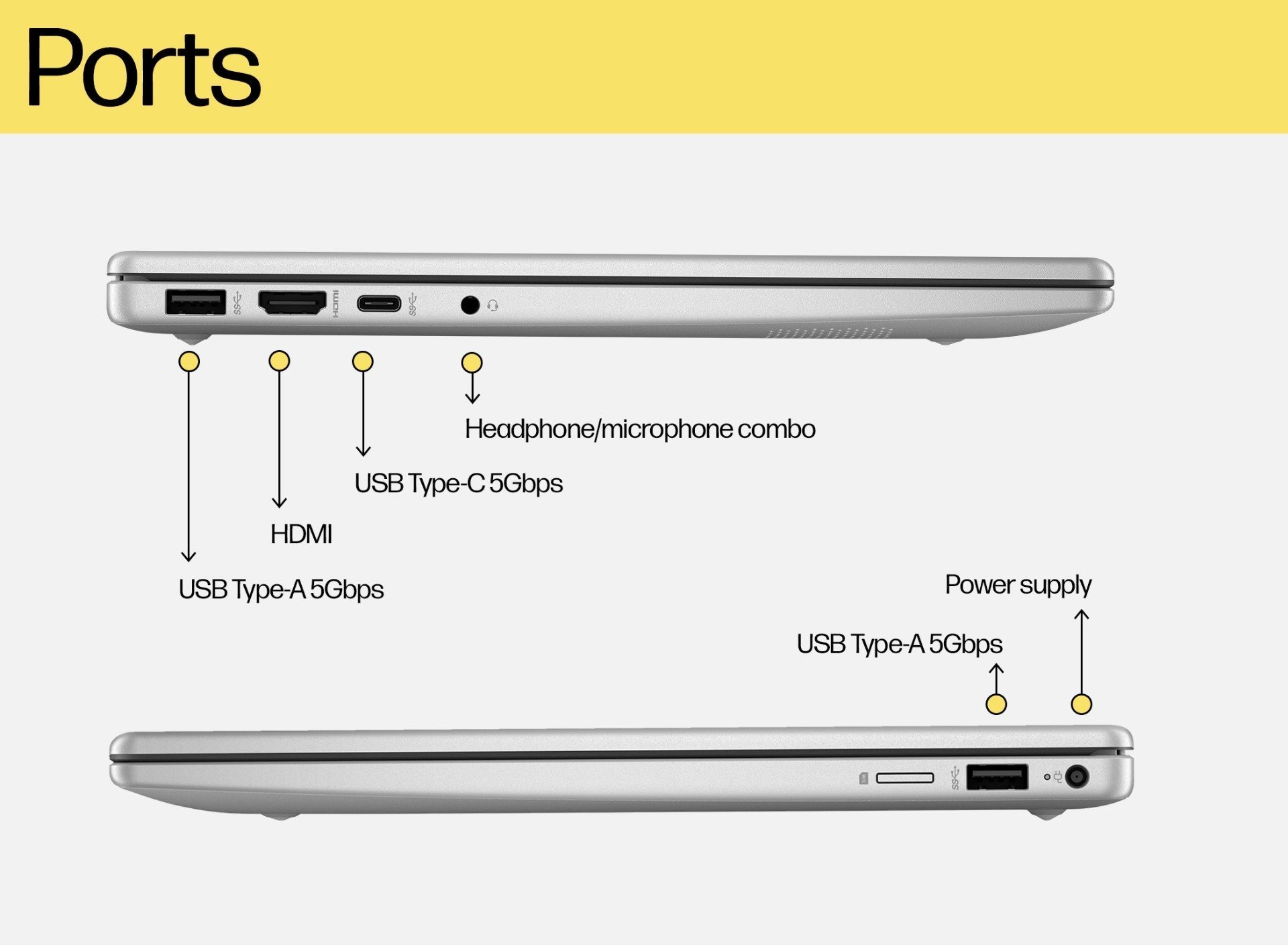 HP 14 inch Laptop 14-ep1187TU, Silver