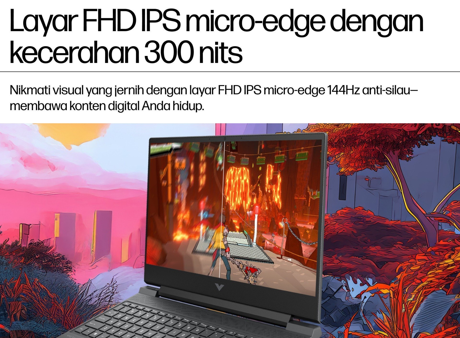 HP Victus 15.6 Gaming Laptop 15-fb3232AX, Silver + HyperX Pulsefire Fuse Wireless Gaming Mouse (Black) + HyperX Cloud Stinger 2 Core- Gaming Headset
