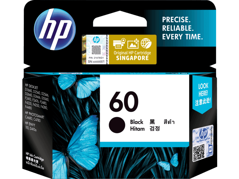 HP 60 Black Original Ink Cartridge - Toko HP.com Indonesia