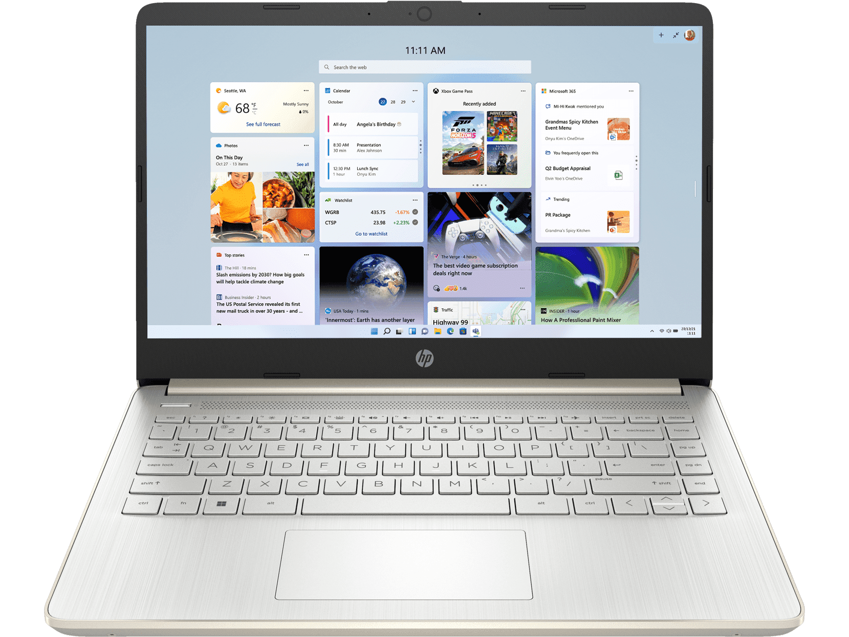 HP 14 inch Laptop 14s-dq3145TU, Gold