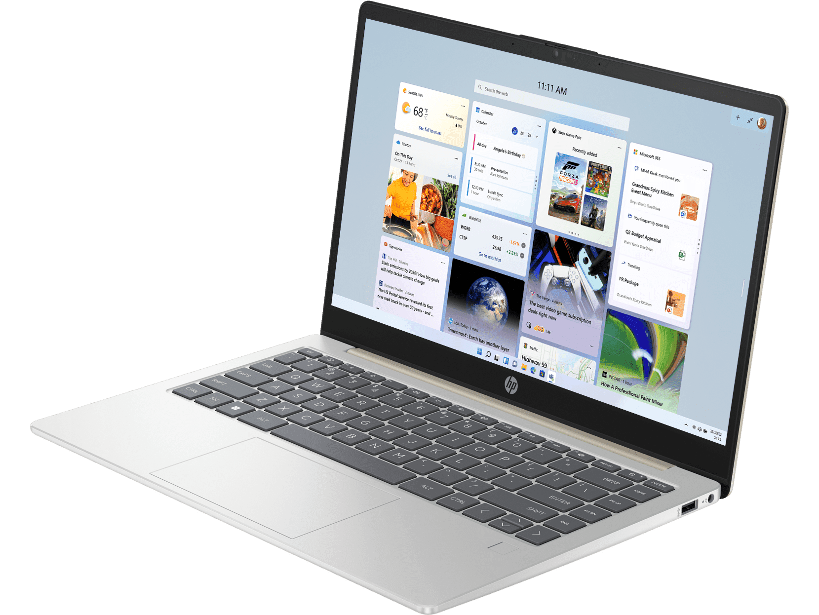 Galeri HP 14 inch Laptop 14-em0321AU, Gold