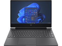 HP Victus 15 inch Gaming Laptop 15-fa2883TX, Silver - 15.6" - Mica silver, black chrome logo (B7NL5PA) - Center facing