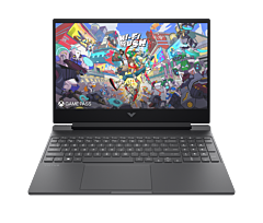 HP Victus 15 Inch Gaming Laptop 15-fb3704AX, Silver - 15.6" - Mica silver, black chrome logo (BE5M1PA)