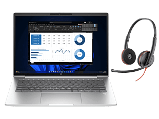 HP ProBook 440 14 inch G11 Business Laptop  Wolf Pro Security Edition, Silver + POLY BW 3220 USB-C HS USB-C/A - 14" - Pike silver (A6RC8PT-BN)