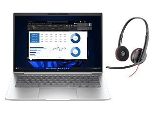 HP ProBook 440 14 inch G11 Business Laptop  Wolf Pro Security Edition, Silver + POLY BW 3220 USB-C HS USB-C/A - 14" - Silver (A6RB6PT-BN)