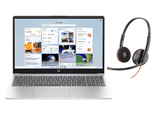HP 15.6 inch Laptop 15-fd1222TU, Blue + POLY BW 3220 USB-C HS USB-C/A - 15.6" - Blue (9Y3N9PA-BN)