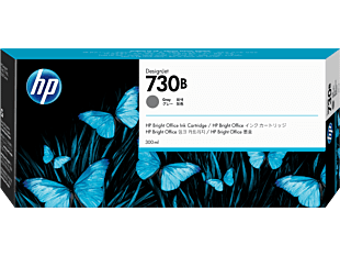 HP 730B 300-ml Gray DesignJet Ink Cartridge (3ED50A) - Center facing
