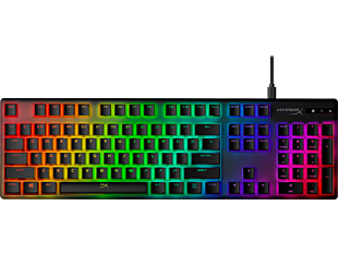 HyperX Pudding - Keycaps PBT Gaming Keyboard (Black Top) (4P5P4AA) - Center facing