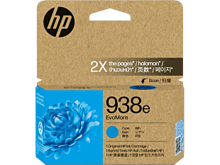 HP 938e EvoMore Cyan Original Ink Cartridge (4S6X9PA)
