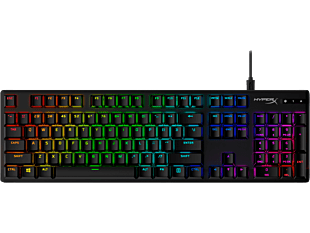 HyperX PBT Keycaps - Gaming Keyboard (Full Key Set Black) (519P1AA) - Center facing