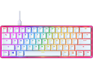 HyperX Alloy Origins 60 - Gaming Keyboard (Pink) (572Y6AA) - Center facing