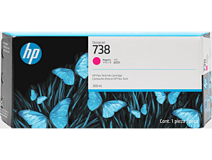 HP 738 300-ml Magenta DesignJet Ink Cartridge (676M7A)