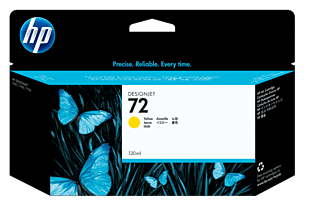 HP 72 130-ml Yellow DesignJet Ink Cartridge (C9373A)