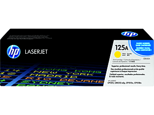 HP 125A Yellow Original LaserJet Toner Cartridge (CB542A) - Center facing