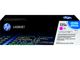 HP 125A Magenta Original LaserJet Toner Cartridge (CB543A) - Center facing