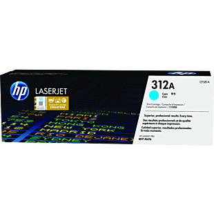 HP 312A Cyan LaserJet Toner Cartridge (CF381A)