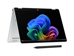 HP OmniBook 5 14 inch Flip 2-in-1 Laptop Next Gen AI 14-km0014TU, Silver - 14" - Glacier silver (D6UK5PA)