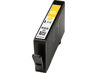 HP 905XL High Yield Yellow Original Ink Cartridge (T6M13AA) - Left facing