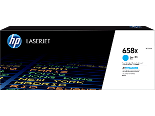 HP 658X High Yield Cyan Original LaserJet Toner Cartridge (W2001X)