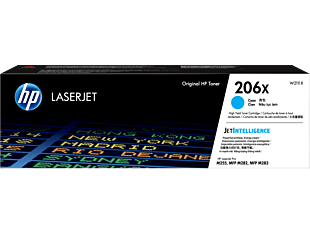HP 206X High Yield Cyan Original LaserJet Toner Cartridge (W2111X) - Center facing