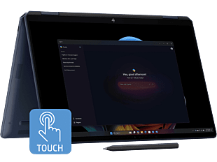 HP OmniBook Ultra Flip 14 inch Laptop 14-fh0888TU, Blue + HP Smart Tank 215 Printer + HP 150 Wireless Mouse - 14" - Athmospheric Blue (B08W7PA-BN1)