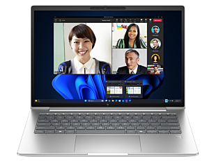 HP EliteBook 6 G1a 14 inch Laptop AI PC, Silver - 14-inch - Pike silver aluminum (C3GB8PT)