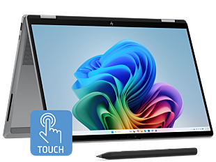 HP OmniBook X 14 inch Flip 2-in-1  Laptop Next Gen AI 14-kb0111TU, Silver - 14" - Meteor silver aluminum (DK3T9PA)