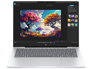 HP OmniBook 7 14 inch Laptop AI 14-fr0222TU, Silver - 14-inch - Glacier silver aluminum (D07C5PA)