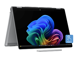 HP OmniBook X Flip 2-in-1 Laptop 14 inch Next Gen AI 14-fm0777TU, Silver - 14-inch - Meteor silver aluminum (BM7R8PA)