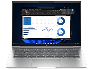 HP ProBook 4 G1i 14 inch Notebook AI PC, Silver - 14-inch - Pike silver aluminum (BV8Z5PT)