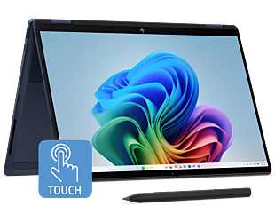 HP OmniBook X 14 inch Flip 2-in-1 Laptop Next Gen AI 14-kb0333TU, Blue - 14" - Atmospheric blue aluminum (DK3U0PA)
