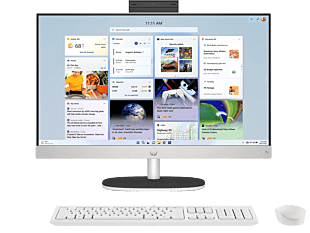 HP 23.8 inch All-in-One Desktop PC Next Gen AI 24-cr2568d - 23.8-inch - Shell white (B9GH1PA)