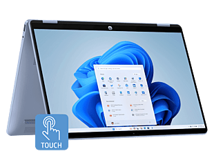 HP OmniBook 5 14 inch Flip 2-in-1 Laptop 14-fp0557TU, Blue + HP Smart Tank 215 Printer + HP 150 Wireless Mouse - 14-inch - Sky blue (BR4F3PA-BN)