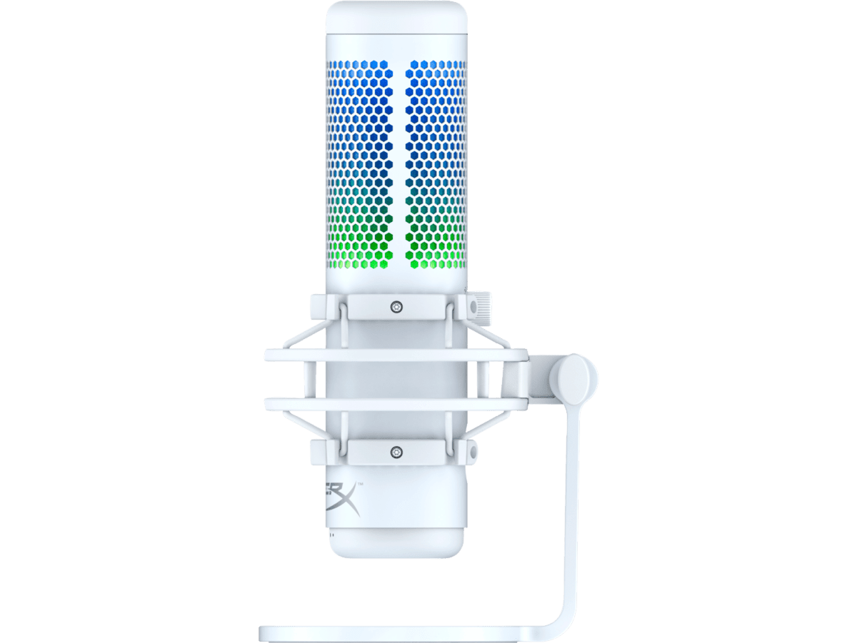 HyperX QuadCast S ホワイト HyperX QuadCast S - USB Microphone (White-Grey) - RGB Lighting