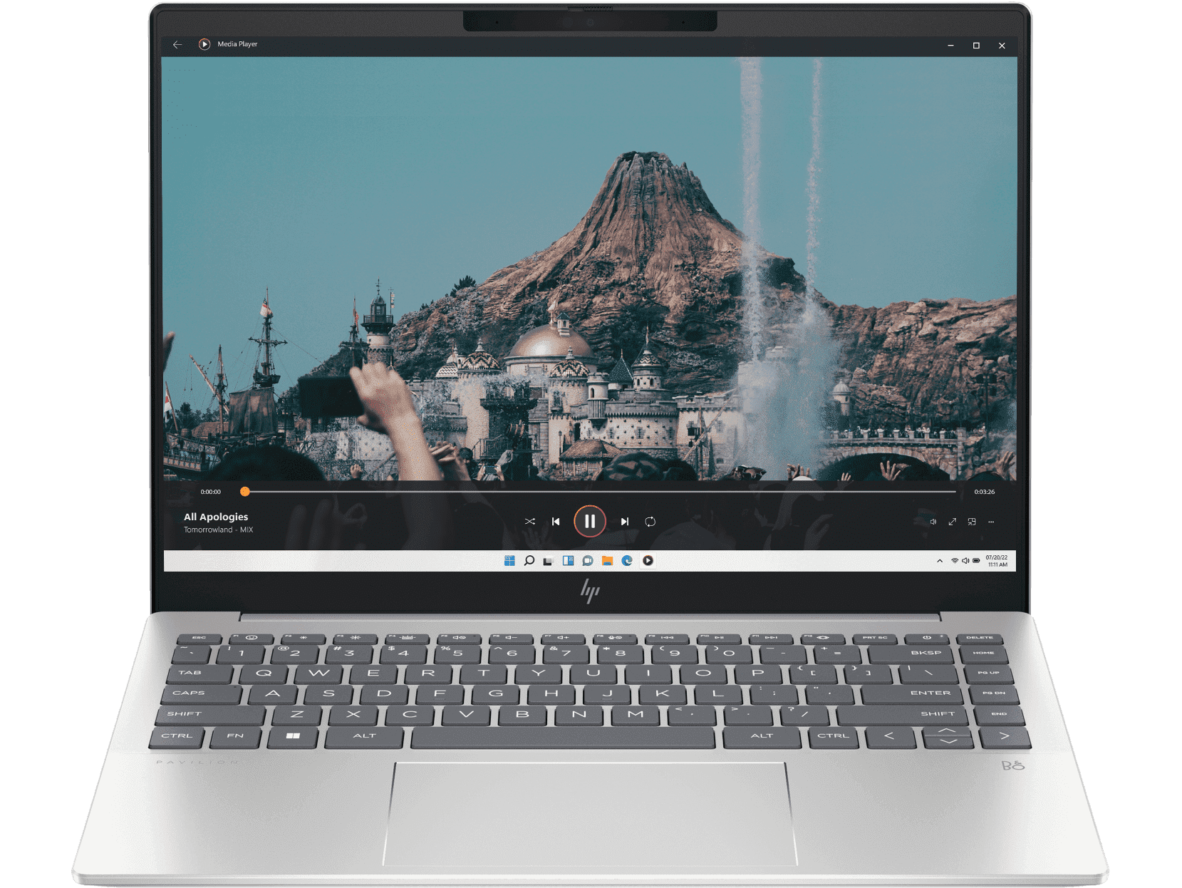 HP Pavilion Plus 14 inch Laptop 14-ew0080TU, Silver - 14" - Natural Silver (9E3S9PA)