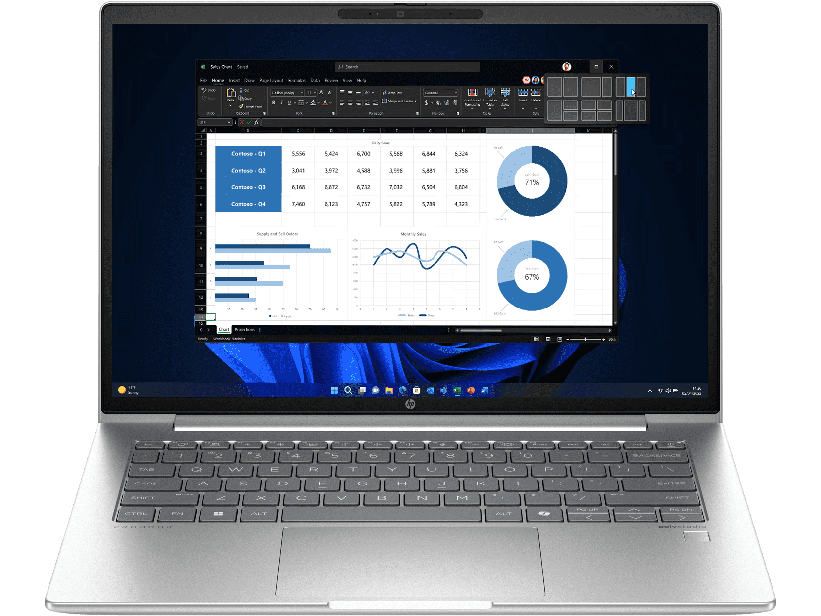 HP ProBook 445 G11 ノートパソコン PC A25C1PA#ABJ (14型 WUXGA 非 