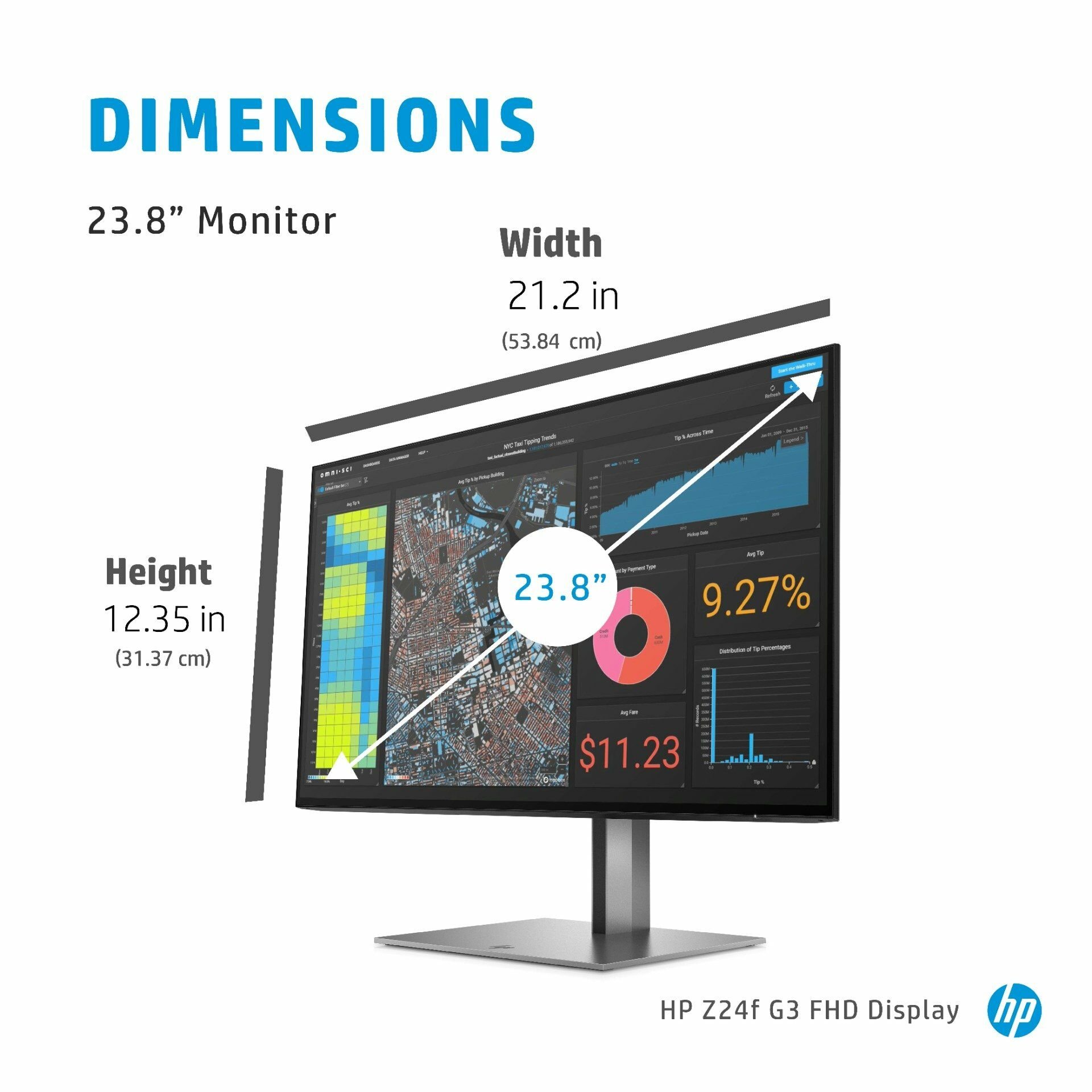 HP Z24f G3 23.8 inch FHD Monitor - 23.8
