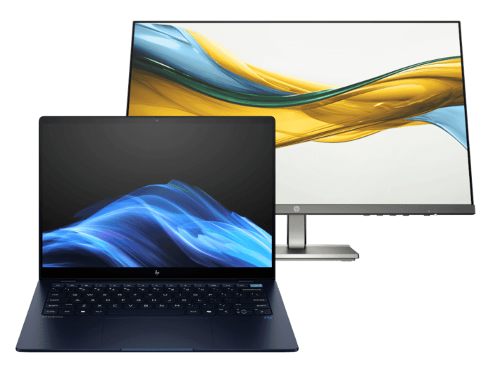 HP EliteBook Ultra 14 inch G1q Notebook AI PC, Blue + HP Series 5 23.8 inch FHD Monitor - 14" - Blue (B04XSAT-BN1)