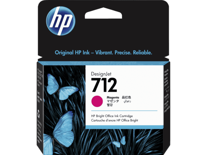HP 712 Magenta 29-ml Original HP Ink Cartridge (3ED68A) for DesignJet T650, T250, T230 & Studio Plotter Printers