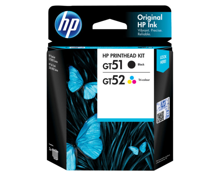 HP GT51/GT52 2-pack Black/Tri-color Printhead Replacement Kit (3JB06AA)