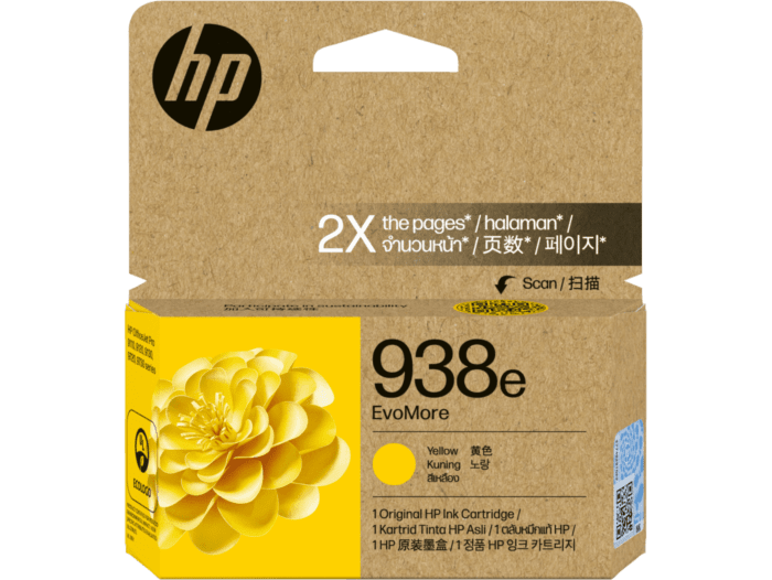 HP 938e EvoMore Yellow Original Ink Cartridge (4S6Y1PA)