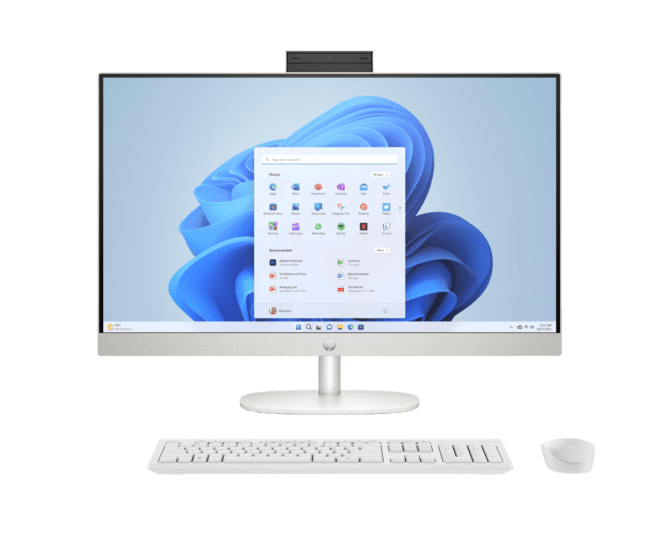 HP 23.8 inch All-in-One 24-cr0223d PC - 23.8-inch - Shell white (B6NU7PA)