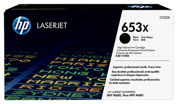 NEW HP CF320X Black Toner Cartridge 653X Genuine