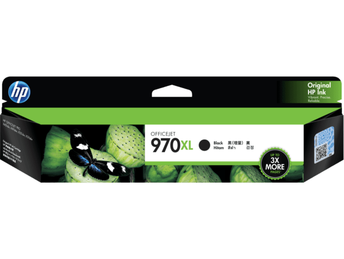 HP 970XL High Yield Black Original Ink Cartridge (CN625AA) - Center facing