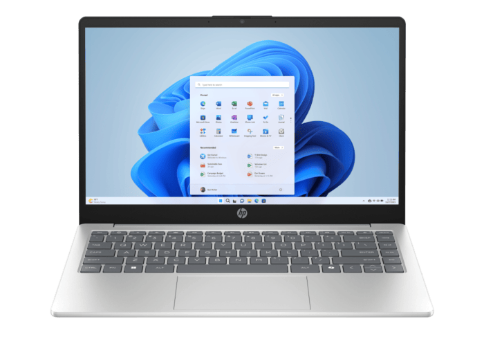 HP 14 inch Laptop AI 14-hc0191TU, Silver - 14" - Natural silver (D75B5PA)