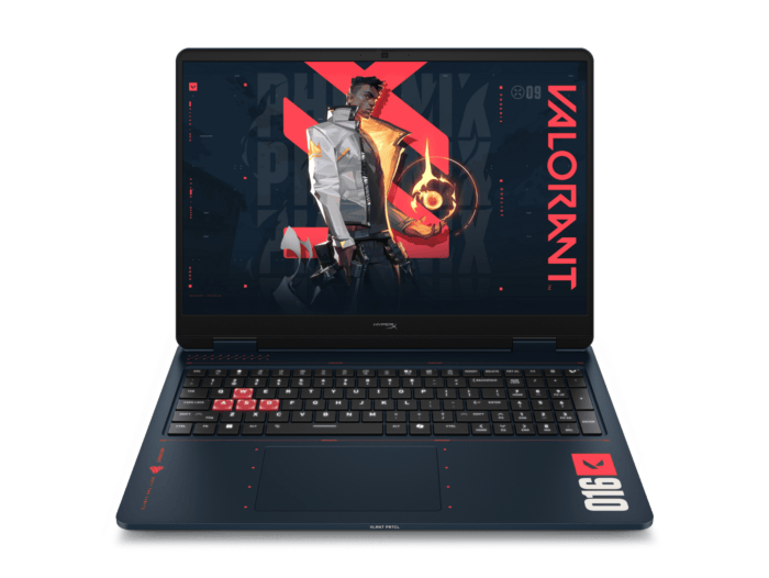 HyperX OMEN 16 inch Gaming Laptop 16-ap1888AX, Blue - 16" - RIOT blue (VALORANT Limited Edition) with warm red logo on cover (DK9W5PA)