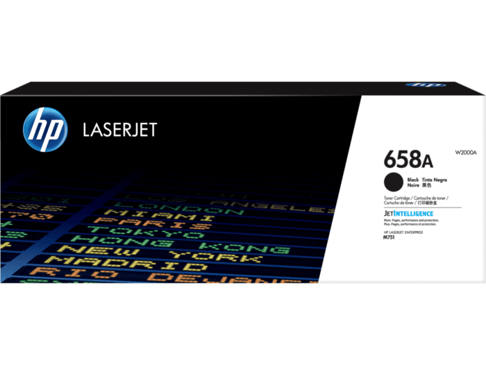 HP 658A Black Original LaserJet Toner Cartridge (W2000A) - Center facing