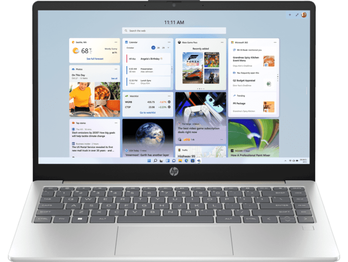 HP 14 inch Laptop 14-em0321AU, Gold - 14-inch - Warm gold cover, natural silver base and keyboard frame (BD0Y0PA)