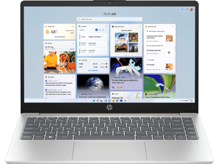 HP Laptop 14 inch 14 - em0195AU, Gold - 14-inch - Warm gold cover, natural silver base and keyboard frame (BP0S3PA)